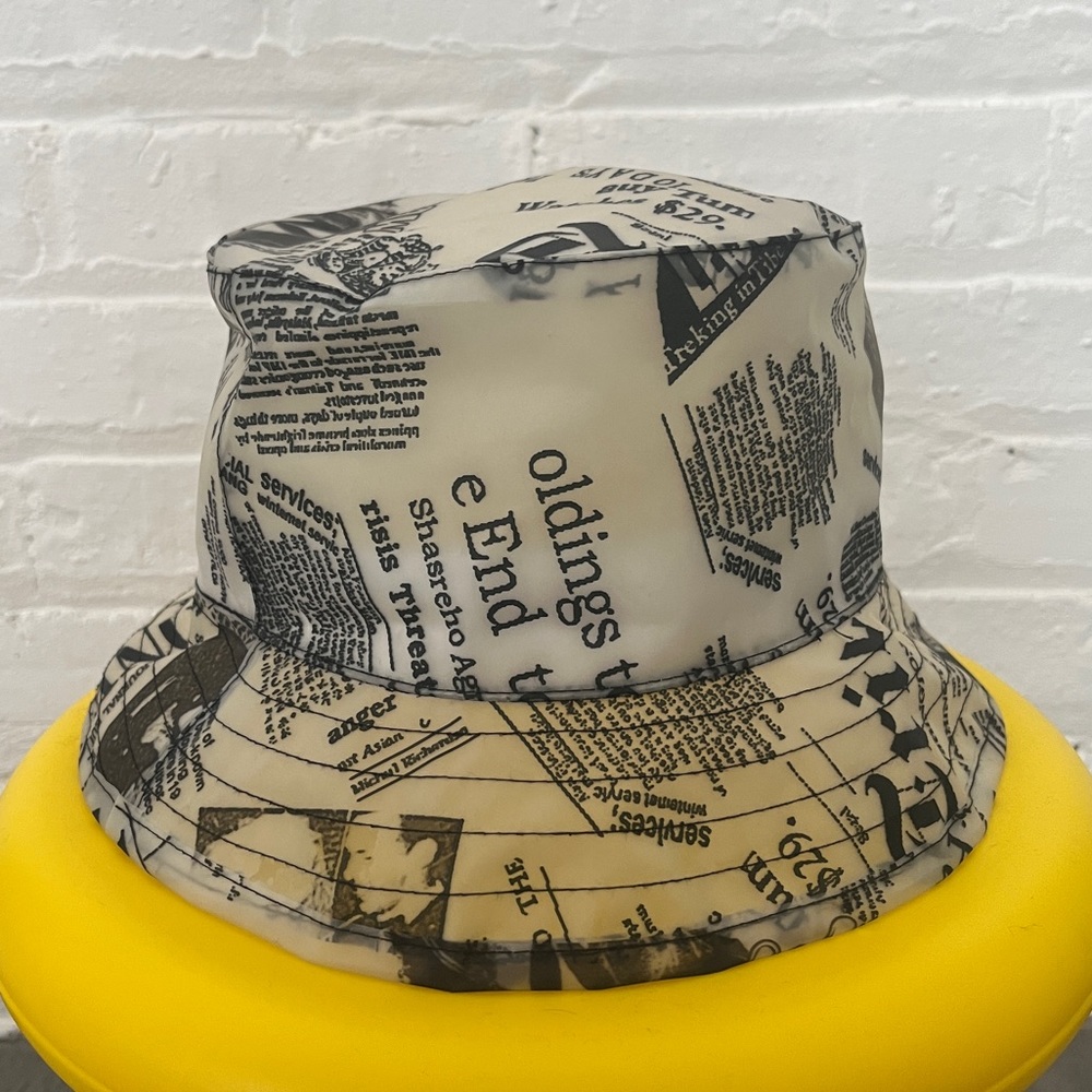 Vinyl clear y2k style AOP bucket hat